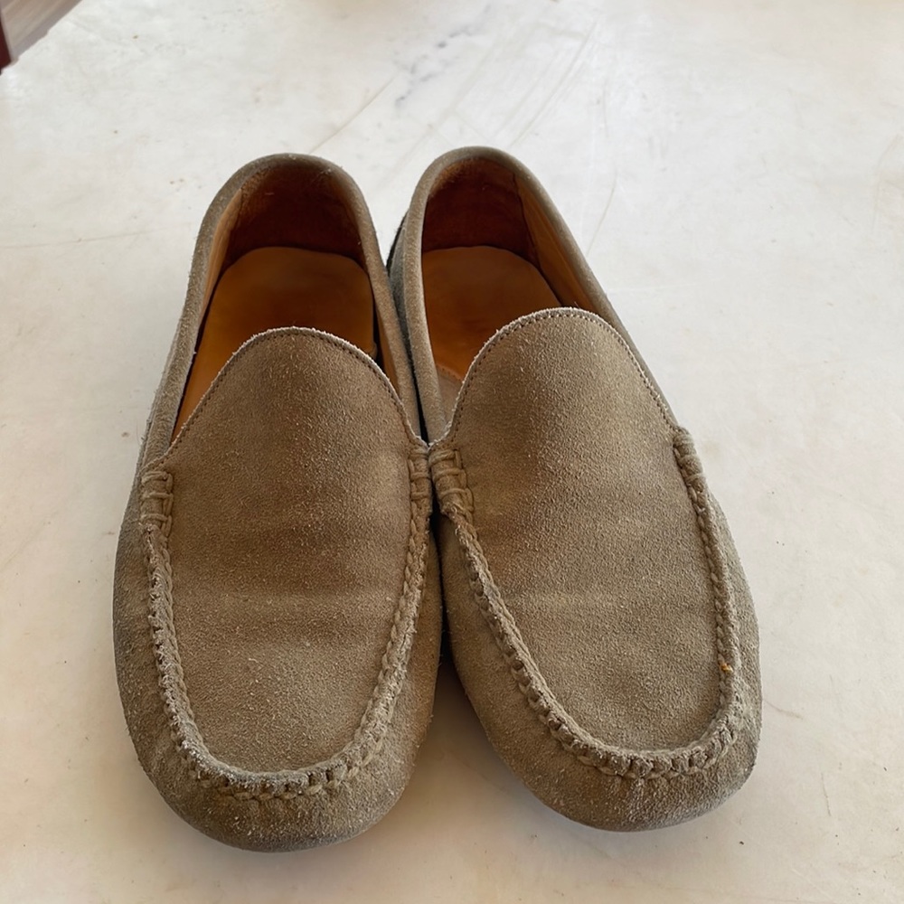 Lands End driving loafers suede women size 7 made in Brazil